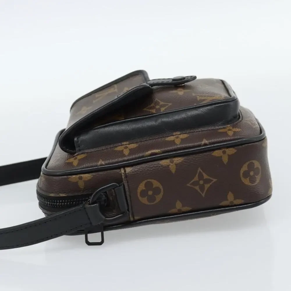 Louis Vuitton Monogram Macassar Christopher Shoulder Bag Brown